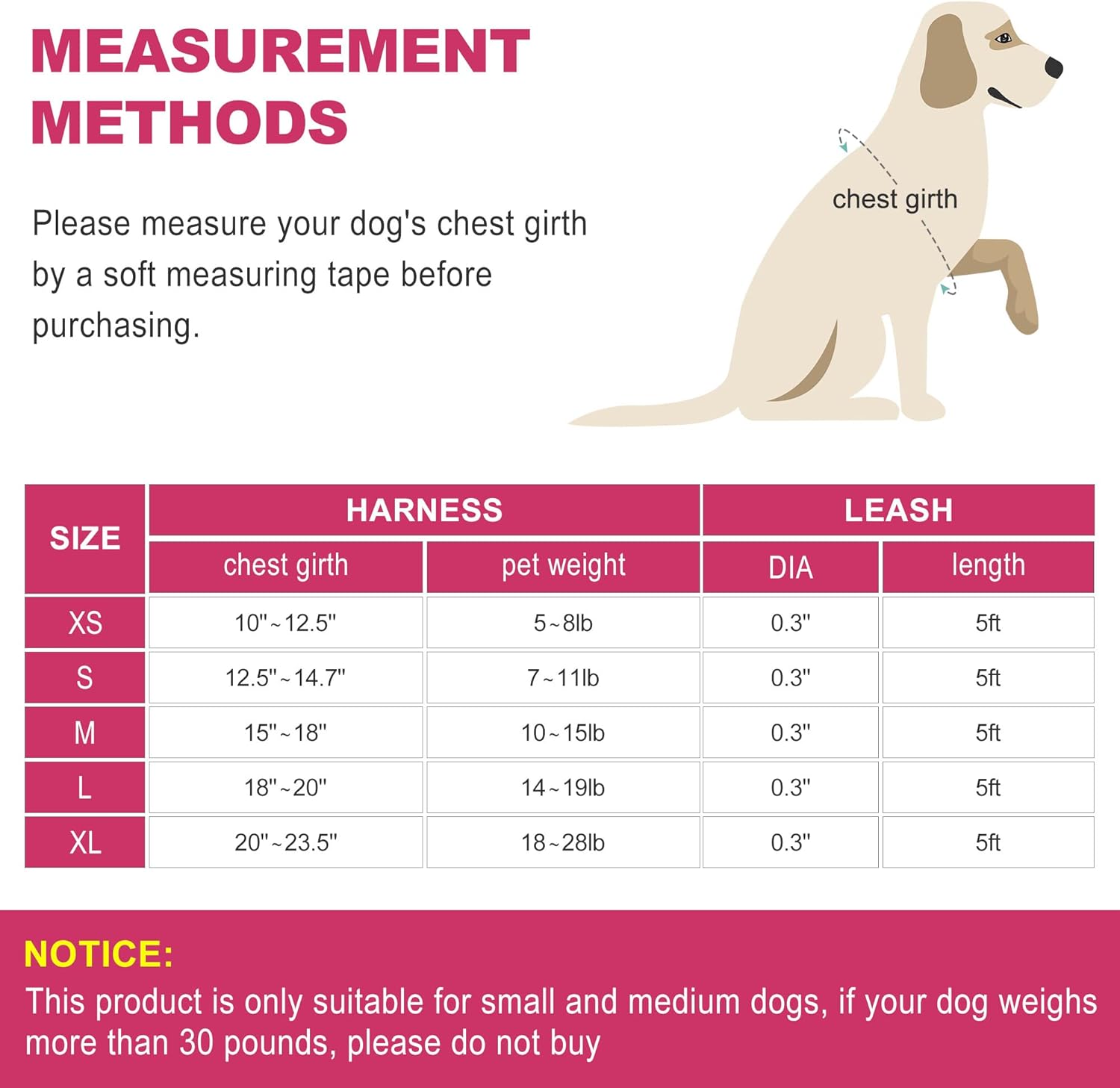 haapaw Dog Harness with Leash Set, No Pull Adjustable Reflective Step-in Puppy Harness with Thickened Padded Vest for Extra-Small/Small Medium Dogs
