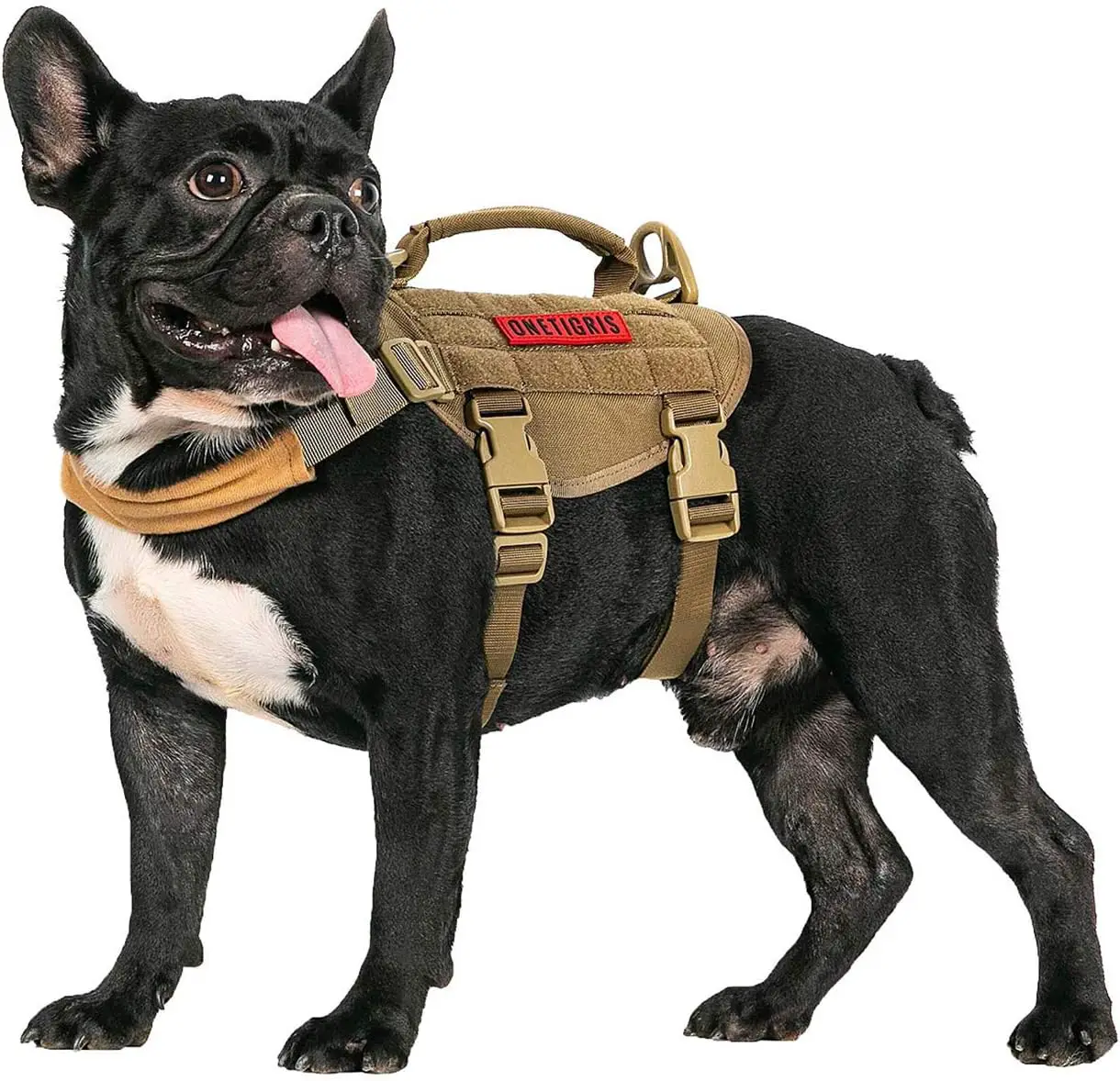 OneTigris Tactical Dog Harness,Puppy Harness with Handle, Military Vest for Small Dogs Outdoor Easy Control Training Walking